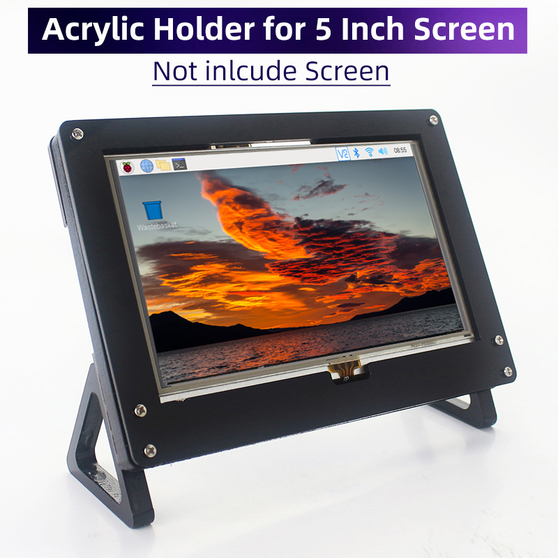Pi 5 Case - Acrylic Bracket Support Holder Only for