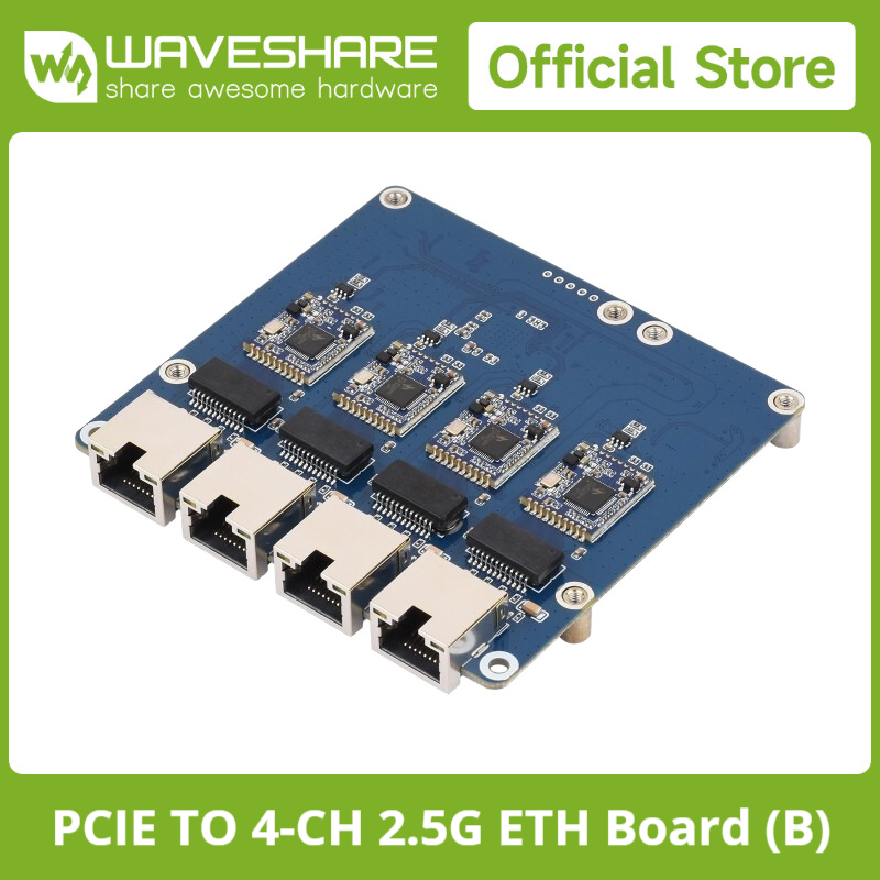 Waveshare PCIe TO 4-Ch Gigabit - Raspberry Pi 5 ulasan dan harga