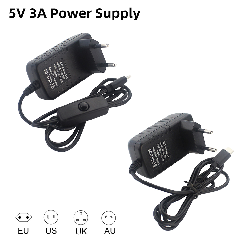 5V 3A Raspberry Pi 4 Power Sup - Raspberry Pi 4 ulasan dan harga