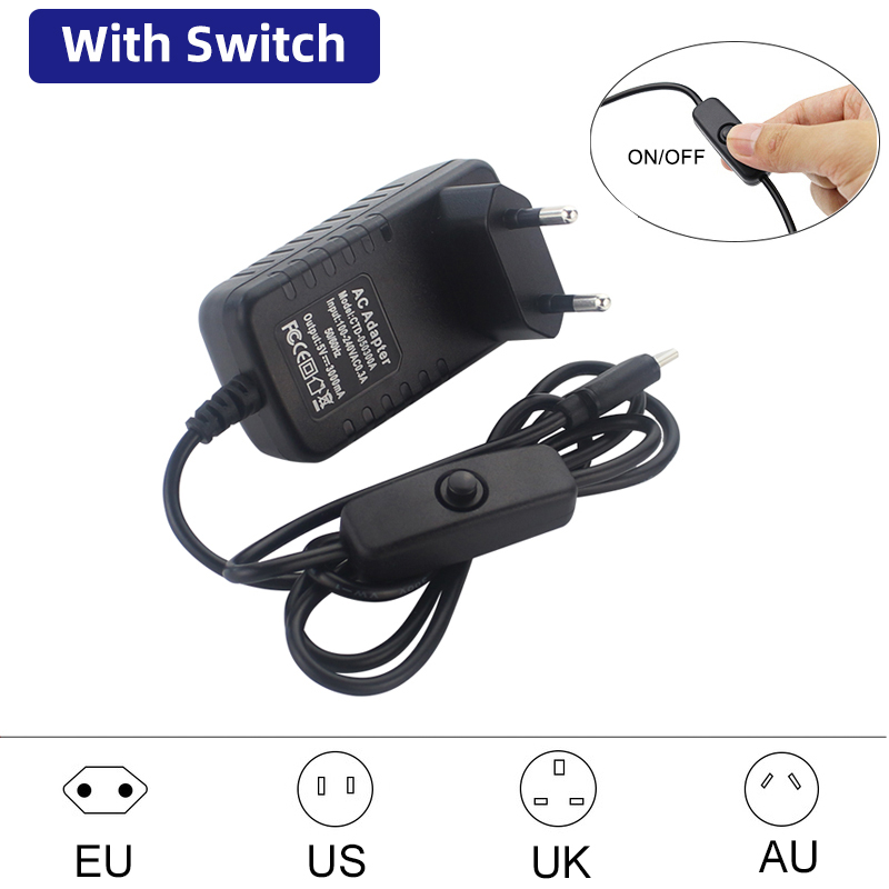 5V 3A Raspberry Pi 4 Power Sup - Raspberry Pi 4 ulasan dan harga