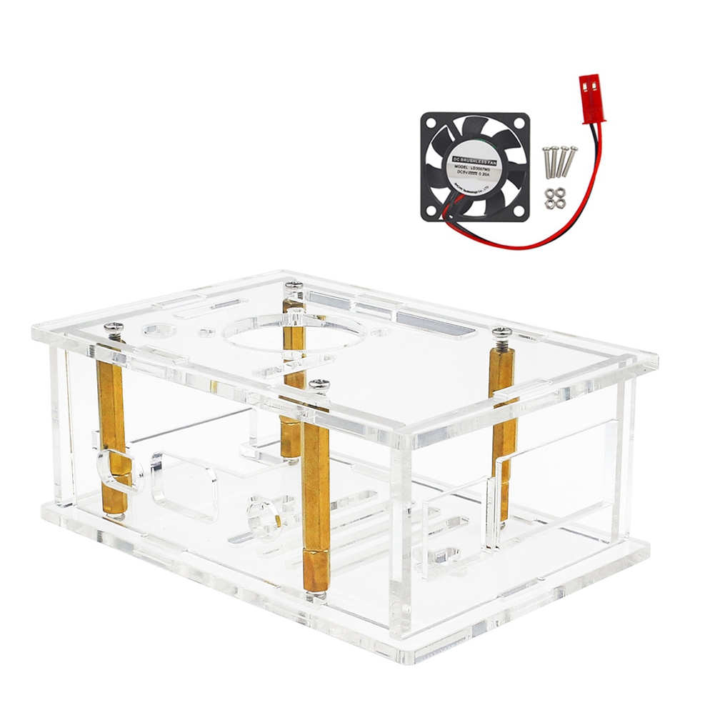 ABFN-Acrylic Case With Cooling - Pi 4 Case ulasan dan harga