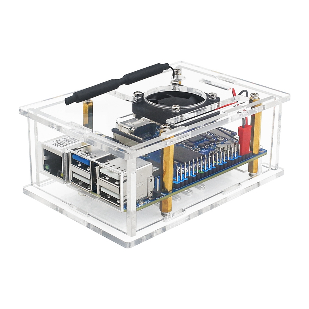 ABFN-Acrylic Case With Cooling - Pi 4 Case ulasan dan harga