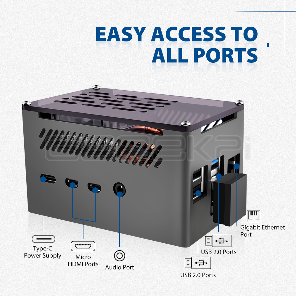 GeeekPi  Aluminum Brick Case B - Pi Cooler ulasan dan harga
