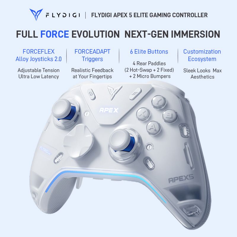 Flydigi Apex 5 Gaming Controll - Pi 5 Case ulasan dan harga